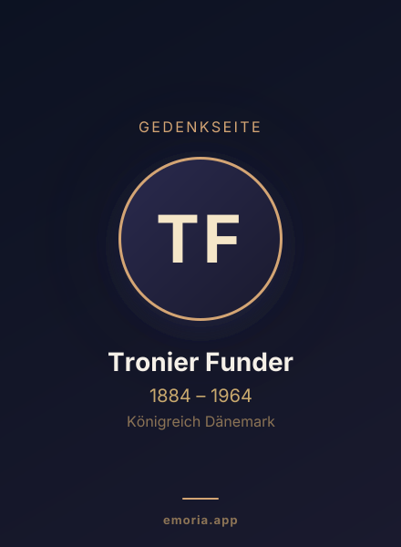 Gedenkportrait von Tronier Funder