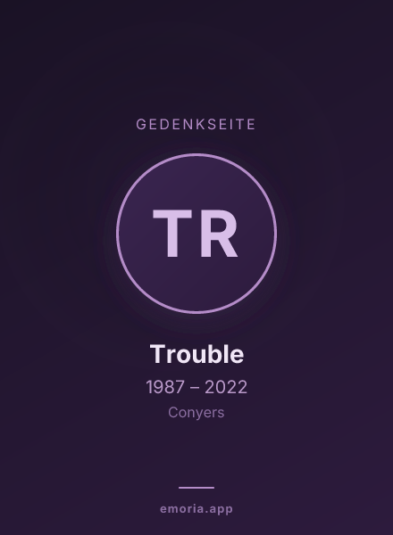 Gedenkportrait von Trouble
