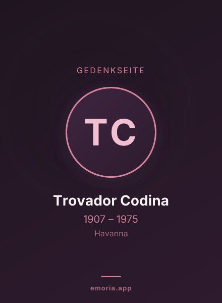 Gedenkportrait von Trovador Codina