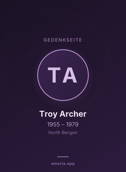 Gedenkportrait von Troy Archer