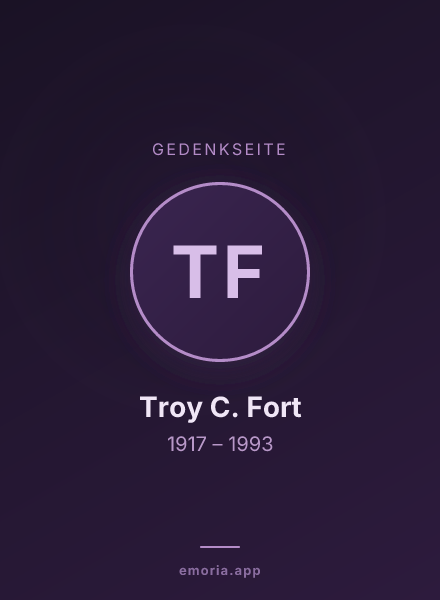 Gedenkportrait von Troy C. Fort