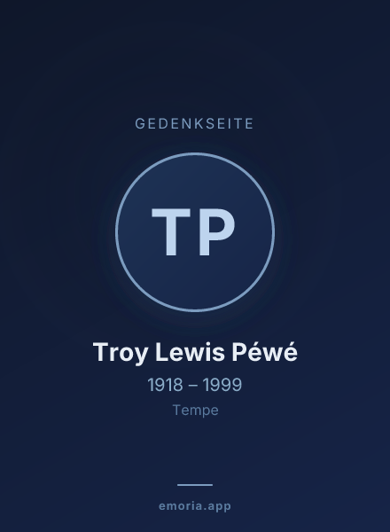 Gedenkportrait von Troy Lewis Péwé