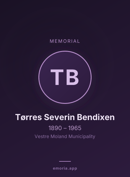 Memorial portrait of Tørres Severin Bendixen