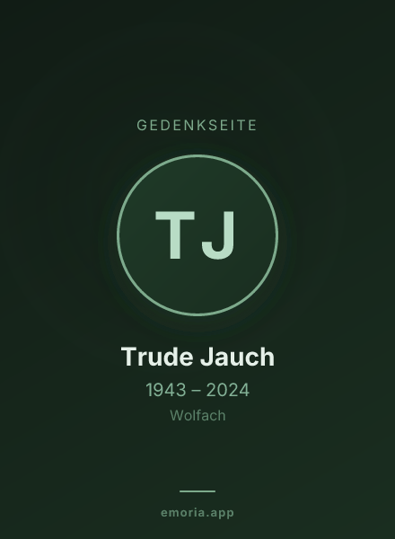 Gedenkportrait von Trude Jauch