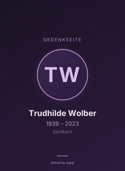 Gedenkportrait von Trudhilde Wolber
