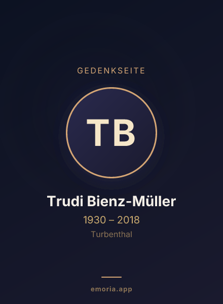 Gedenkportrait von Trudi Bienz-Müller