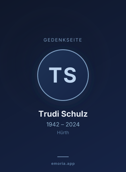 Gedenkportrait von Trudi Schulz