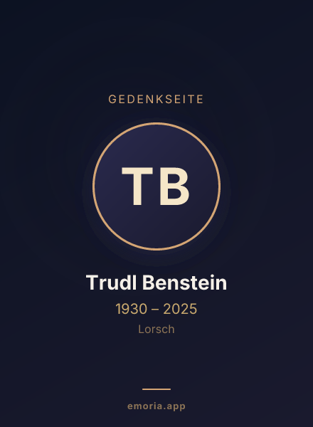 Gedenkportrait von Trudl Benstein
