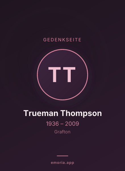 Gedenkportrait von Trueman Thompson