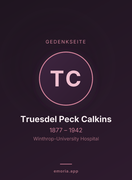 Gedenkportrait von Truesdel Peck Calkins