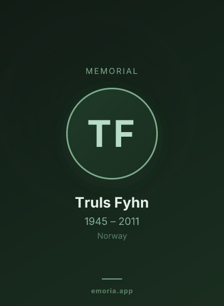 Memorial portrait of Truls Fyhn