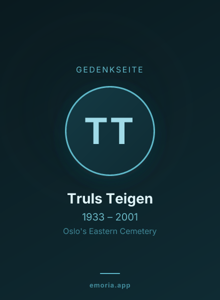 Gedenkportrait von Truls Teigen