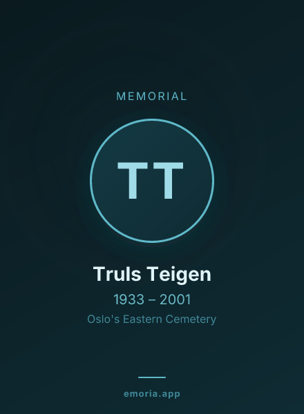 Memorial portrait of Truls Teigen