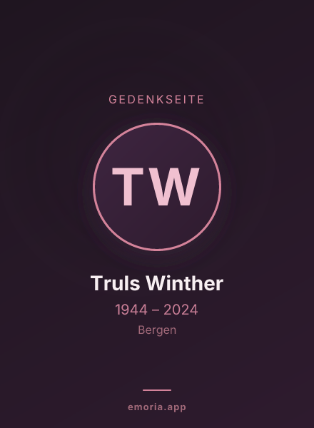 Gedenkportrait von Truls Winther