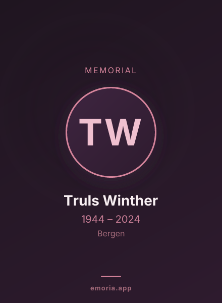 Memorial portrait of Truls Winther