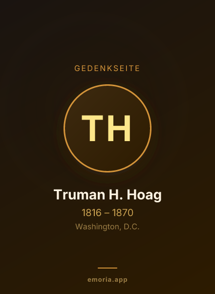 Gedenkportrait von Truman H. Hoag