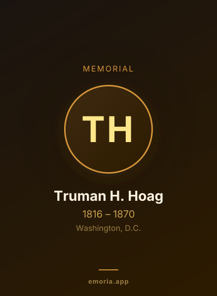 Memorial portrait of Truman H. Hoag