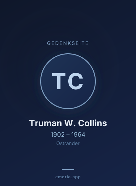 Gedenkportrait von Truman W. Collins