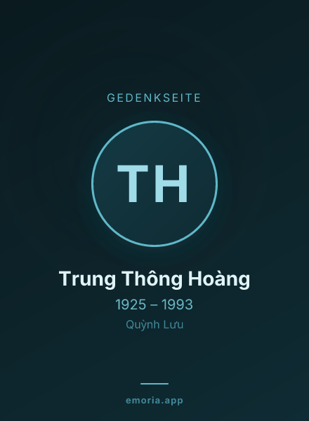 Gedenkportrait von Trung Thông Hoàng