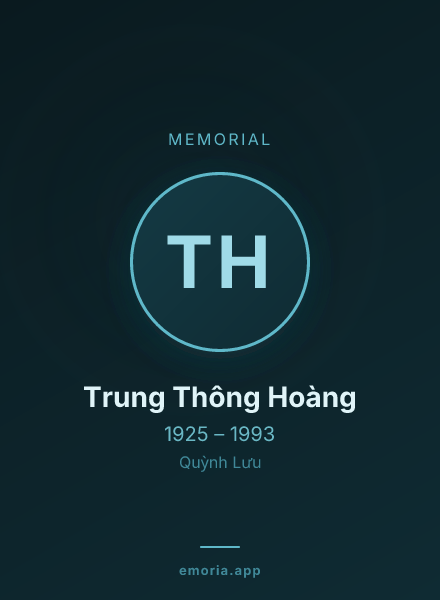 Memorial portrait of Trung Thông Hoàng