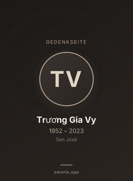 Gedenkportrait von Trương Gia Vy