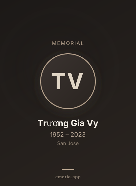 Memorial portrait of Trương Gia Vy