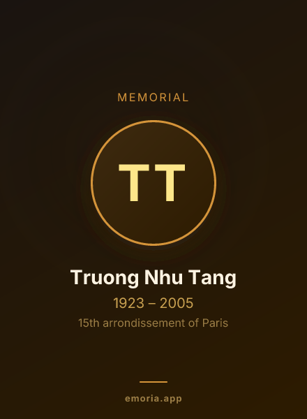 Memorial portrait of Truong Nhu Tang