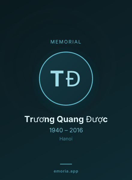 Memorial portrait of Trương Quang Được