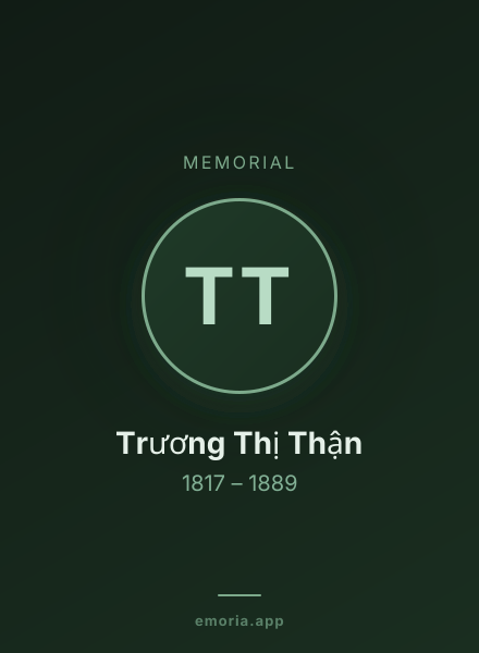 Memorial portrait of Trương Thị Thận