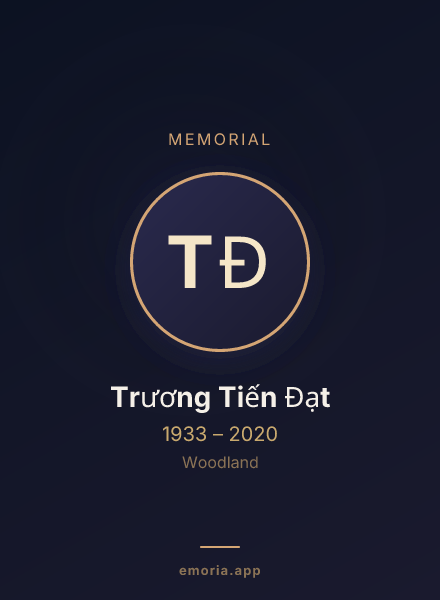 Memorial portrait of Trương Tiến Đạt