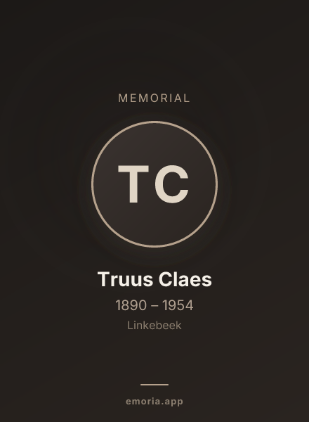 Memorial portrait of Truus Claes