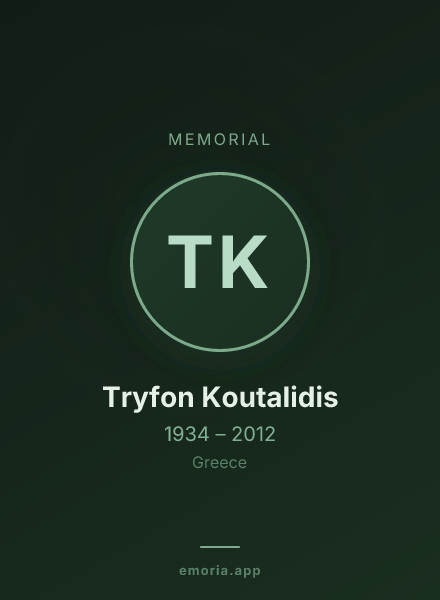 Memorial portrait of Tryfon Koutalidis
