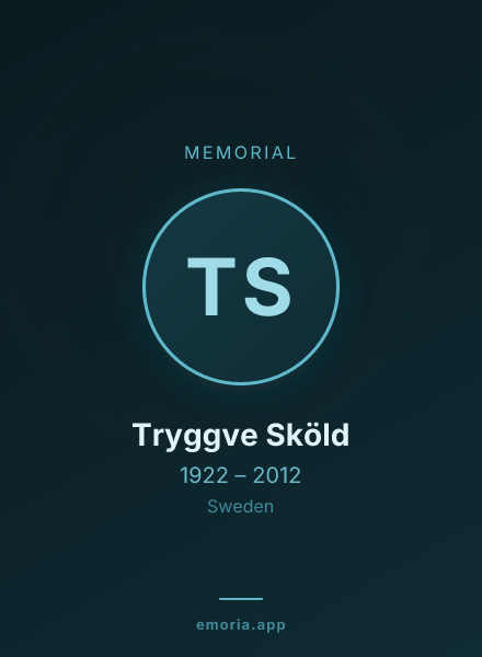 Memorial portrait of Tryggve Sköld