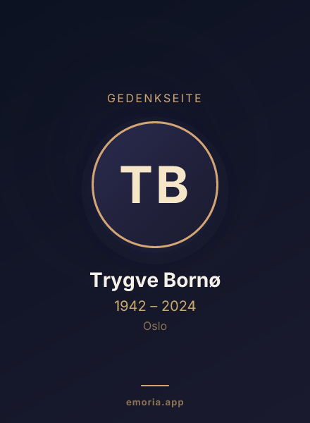 Gedenkportrait von Trygve Bornø