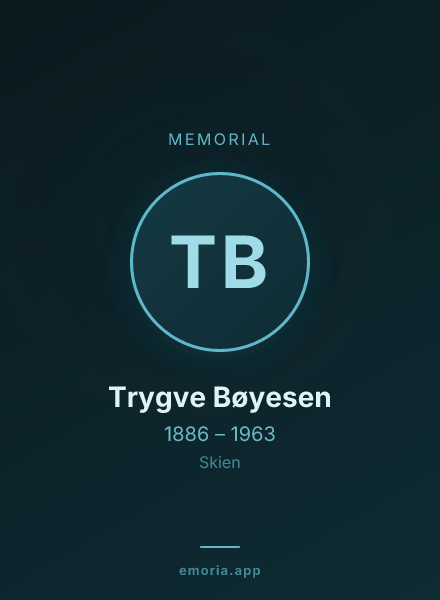 Memorial portrait of Trygve Bøyesen