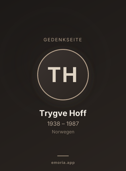 Gedenkportrait von Trygve Hoff