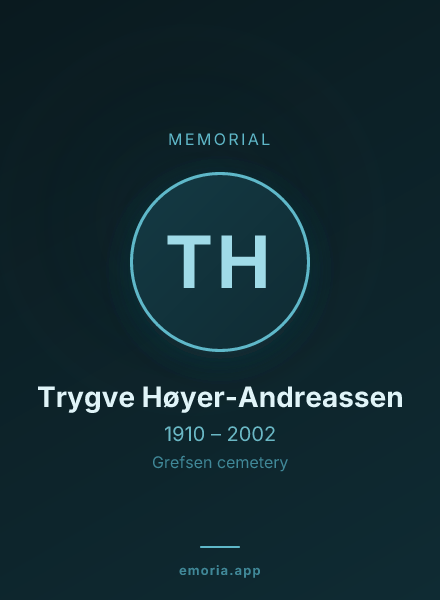 Memorial portrait of Trygve Høyer-Andreassen