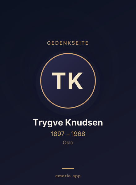 Gedenkportrait von Trygve Knudsen