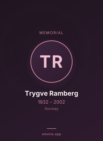 Memorial portrait of Trygve Ramberg