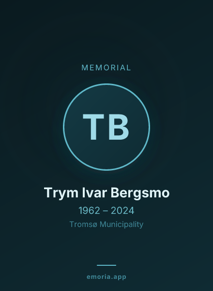 Memorial portrait of Trym Ivar Bergsmo