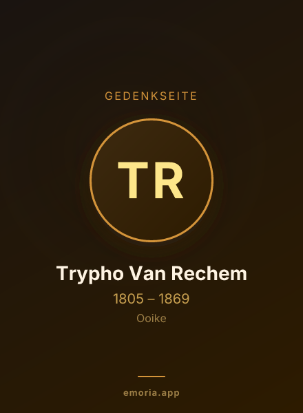 Gedenkportrait von Trypho Van Rechem