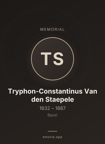Memorial portrait of Tryphon-Constantinus Van den Staepele