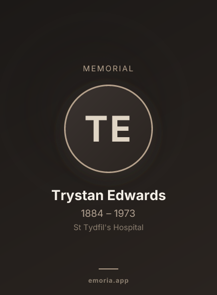 Memorial portrait of Trystan Edwards