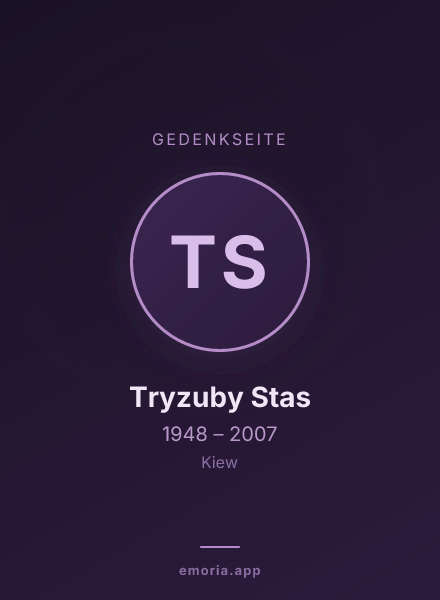 Gedenkportrait von Tryzuby Stas