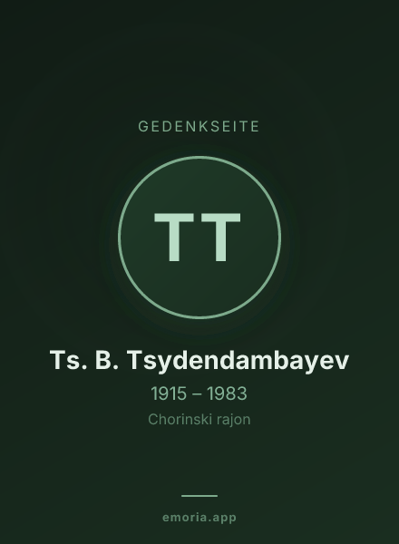 Gedenkportrait von Ts. B. Tsydendambayev