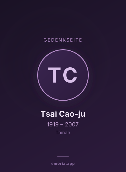 Gedenkportrait von Tsai Cao-ju