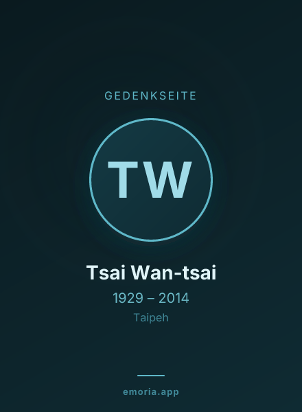 Gedenkportrait von Tsai Wan-tsai