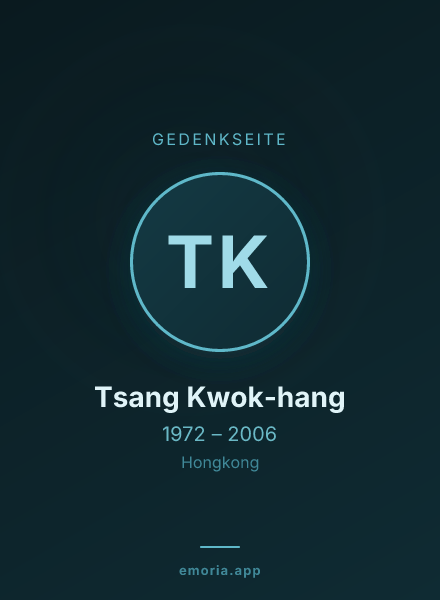 Gedenkportrait von Tsang Kwok-hang