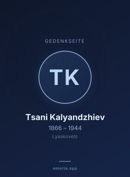 Gedenkportrait von Tsani Kalyandzhiev
