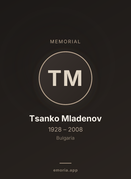 Memorial portrait of Tsanko Mladenov